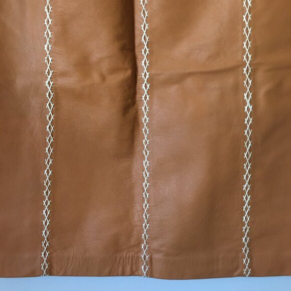 GAP Genuine Leather Stitched Coastal Cowgirl Skirt - Picture 6 of 15